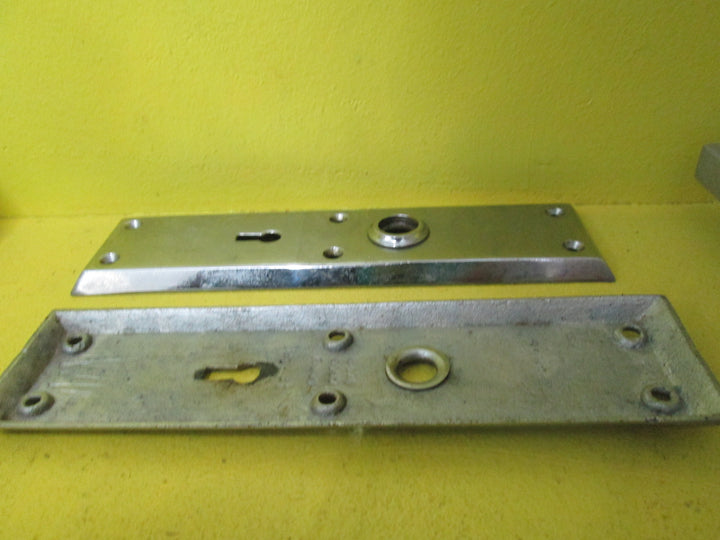 Chrome Rectangle Bevelled Edged Door Plates 215L x 55W x 8D