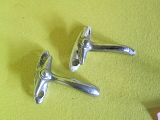 Small Chrome & Brass Spilt Rail Fasteners for Wooden Windows
