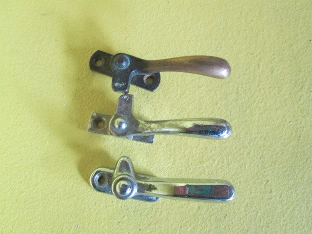 Small Chrome & Brass Spilt Rail Fasteners for Wooden Windows