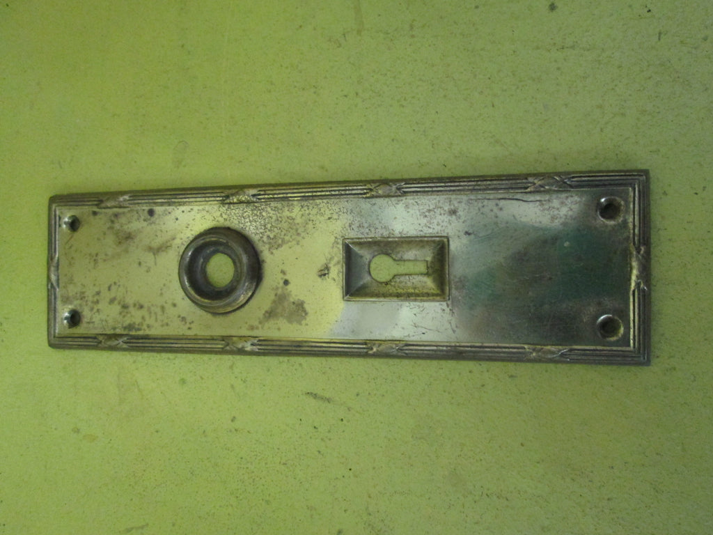 Fancy Ribbed Edged Rectangle Door Plate 205L x 58W x 5D