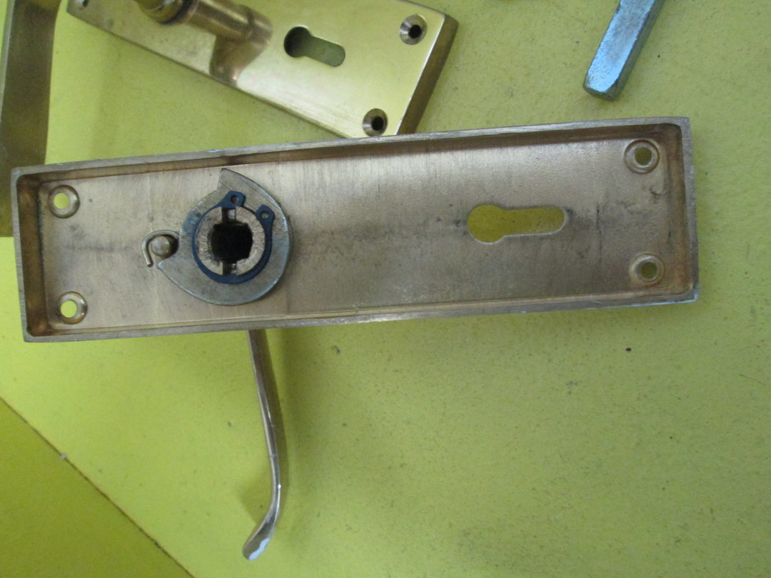 Windsor Belmont Polish Brass Lever Key Handle with Mortice & Key 149L x 40W/55H x 95L