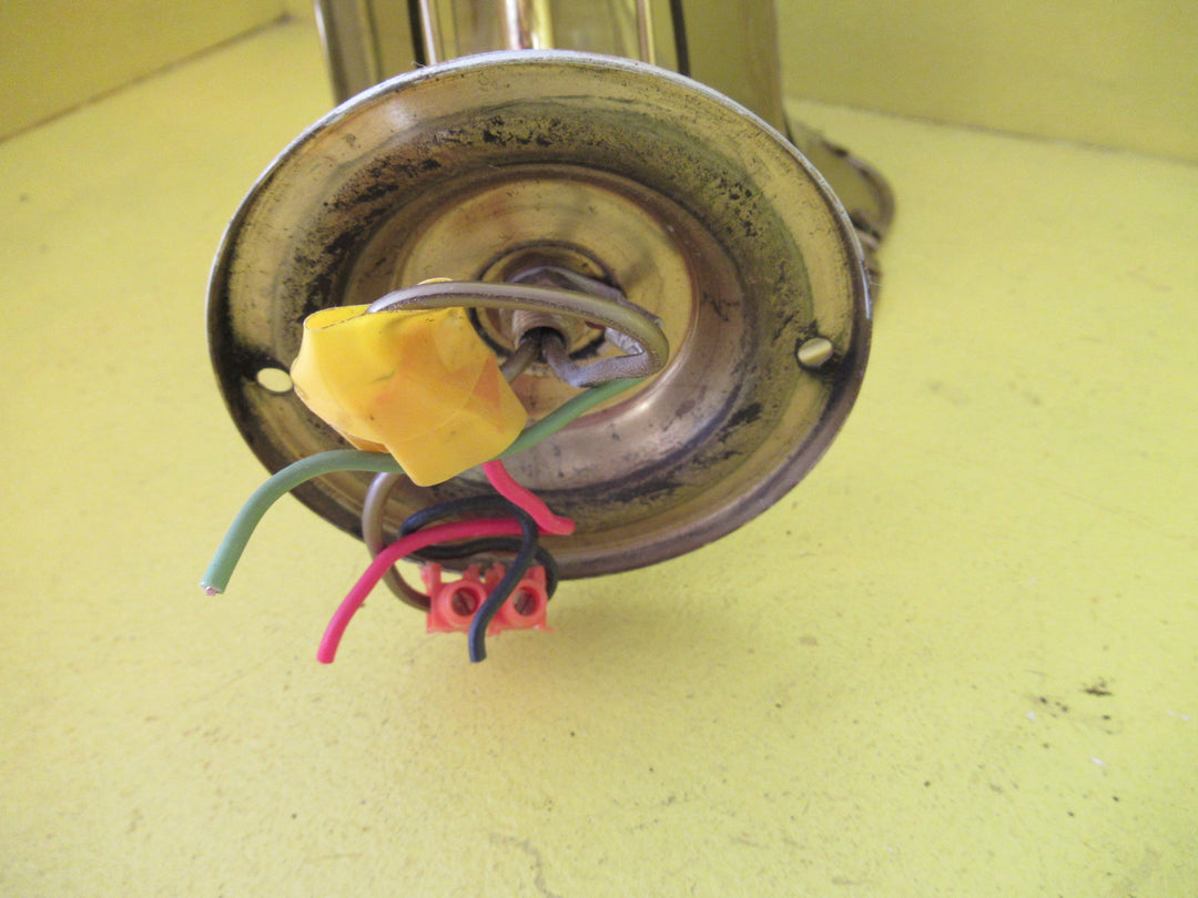 Brass & Tinted Glass Bell Shape Wall Scone  200H x 190W x 230D