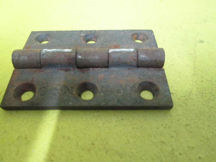 Vintage Cast Iron Hinge 75L x 32-53W x 4mmD