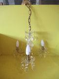 Clear Glass & Brass Crystal Pendant Light  400 x 400 x 400W x 650H