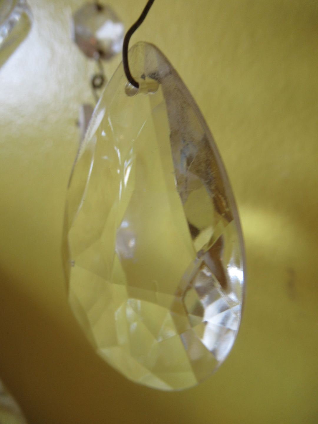 Clear Glass & Brass Crystal Pendant Light  400 x 400 x 400W x 650H