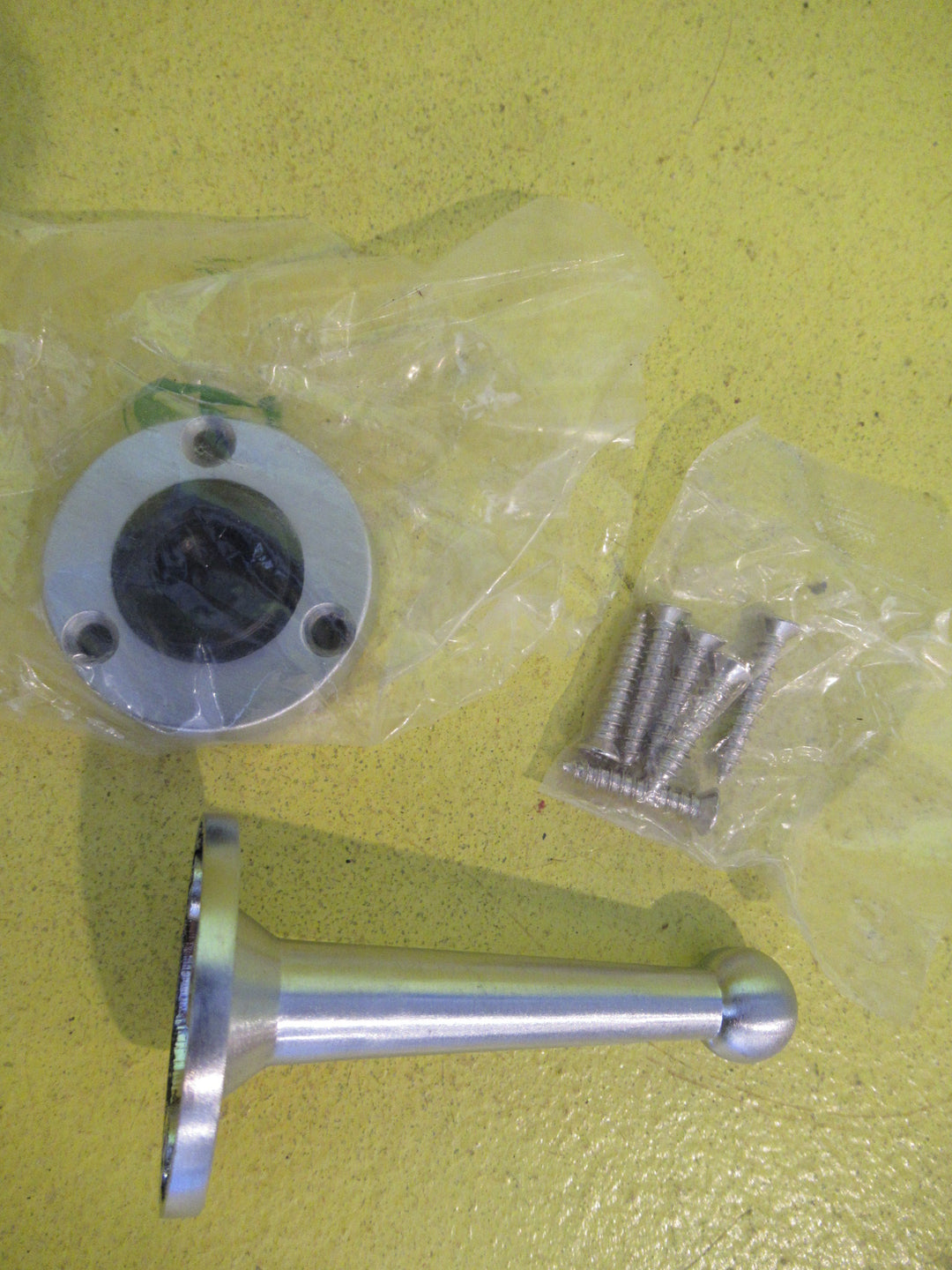 Satin Chrome Door Stop & Holder  75H x 40W
