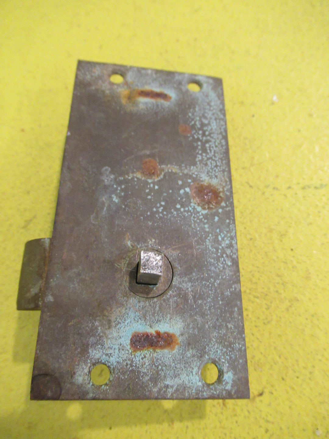 Antique Cabinet Mortice Drawer Lock with Chrome Handle  90L x 45W x 15W