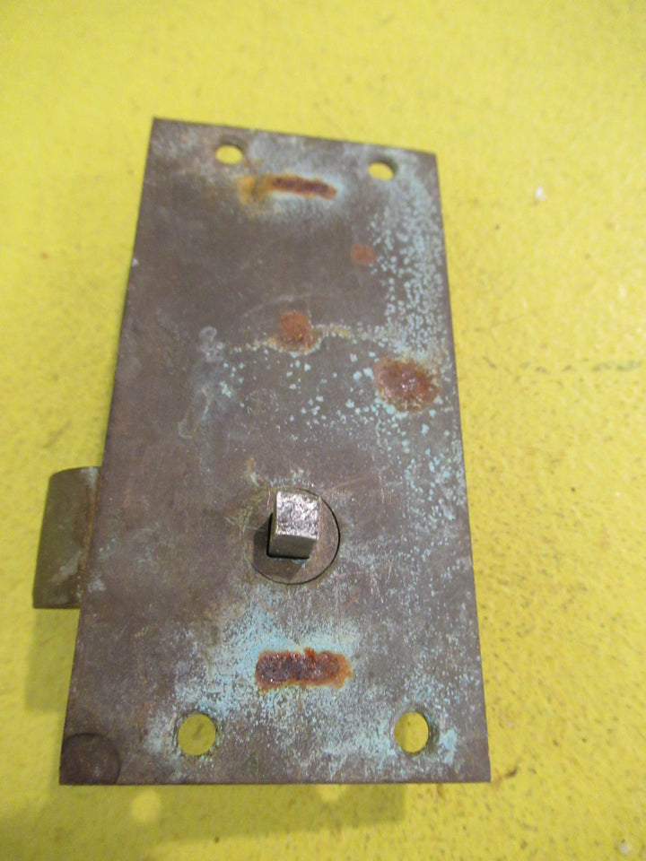 Antique Cabinet Mortice Drawer Lock with Chrome Handle  90L x 45W x 15W