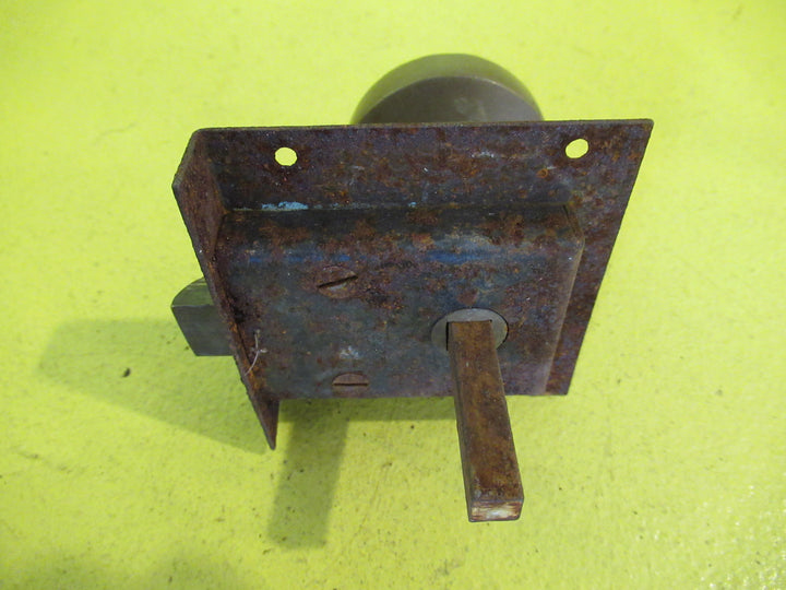 Solid Brass Patterned round Handle 50W x 45D with Copper Door Plate & Cabinet Lock  71W x 75L x 15D
