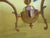 Art Deco Brass Pendant Ceiling Lights (3) with Petticoat Shades  500L x 580 Dia