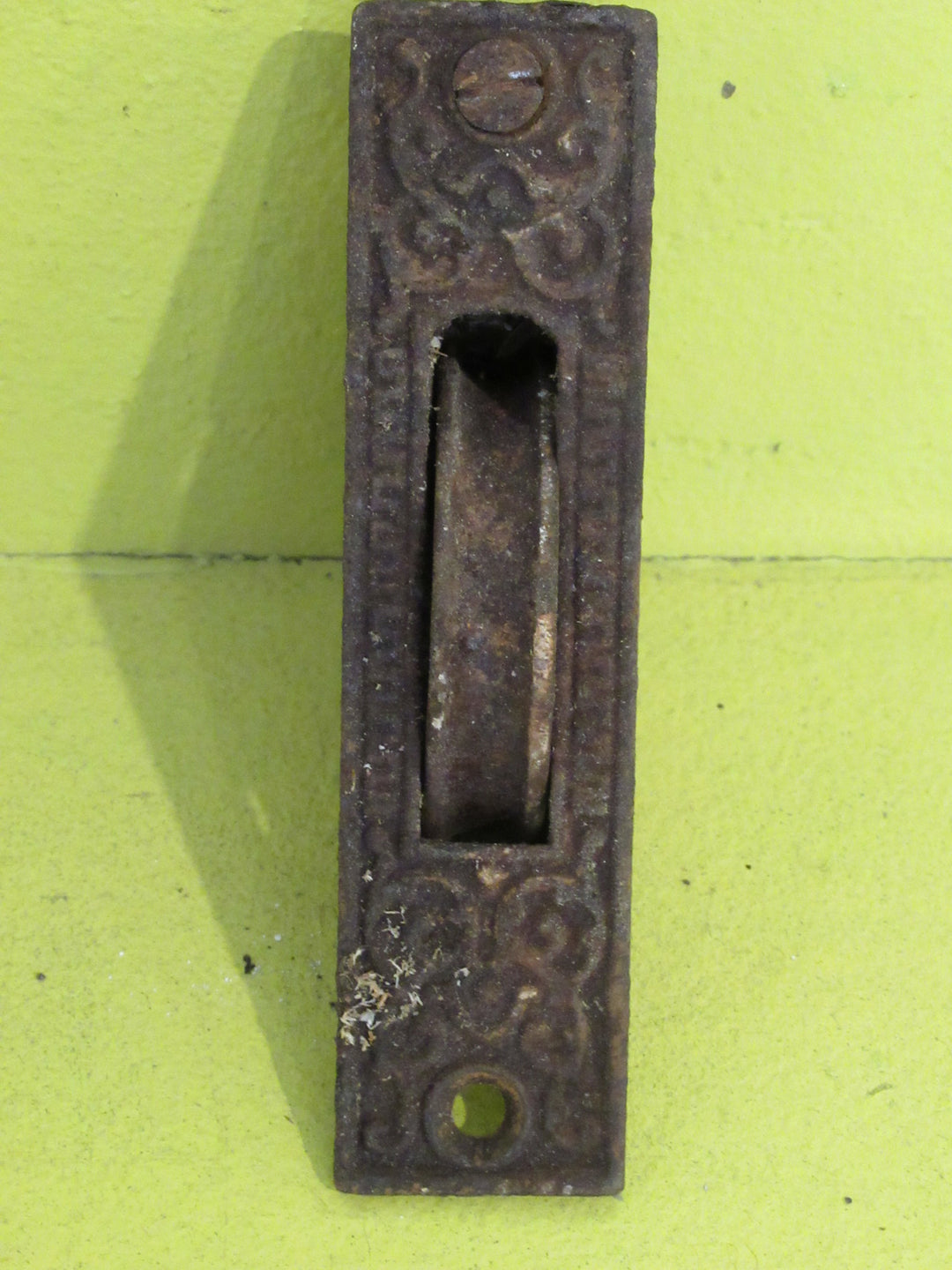 Rectangle Sash Weigh Pulley - Paisley Design 108L x 26W x 45D