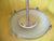 Modern 5 bulb Large round Brushed Chrome & Frosted Glass Ceiling Light  670H x 45Dia