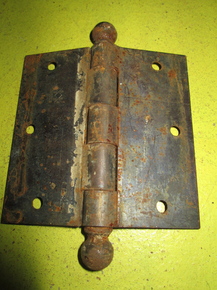 Antique Copper Finish Door Hinge with Ball Finials 76-89-102L x 40-52-62W x 3-4D