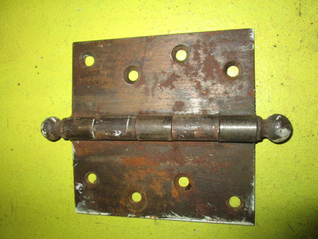 Antique Copper Finish Door Hinge with Ball Finials 76-89-102L x 40-52-62W x 3-4D