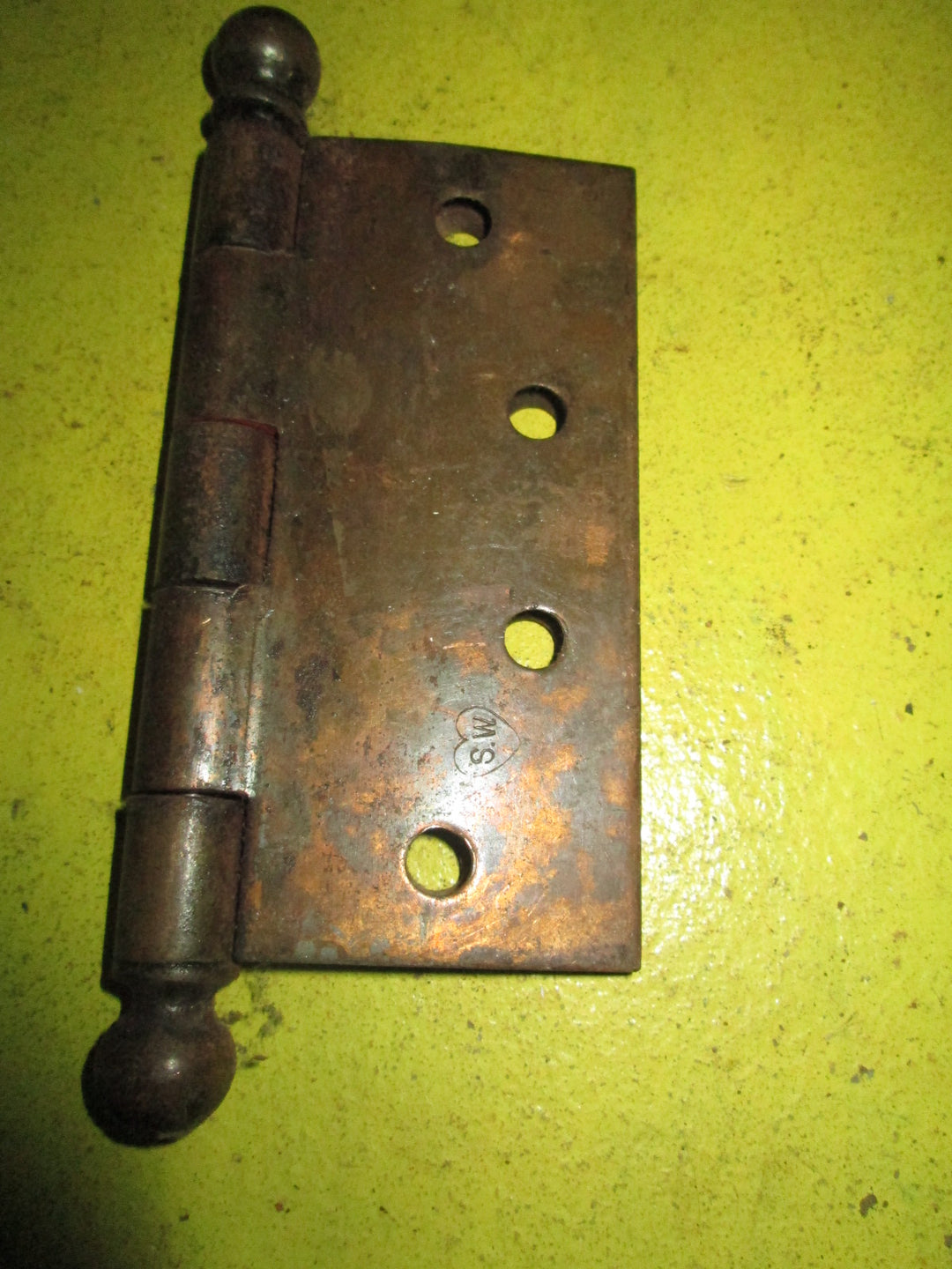 Antique Copper Finish Door Hinge with Ball Finials 76-89-102L x 40-52-62W x 3-4D