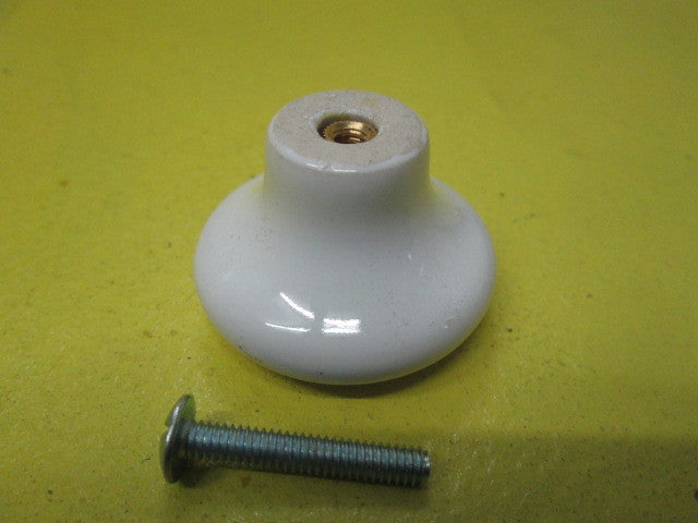 White Porcelain Draw Knob 40D