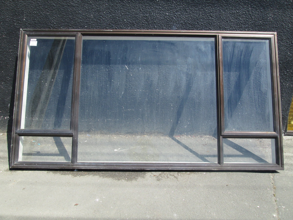 5 Lite Brown Aluminum Window with 2 Opening Lite and Picture Window 1460H x 2810W
