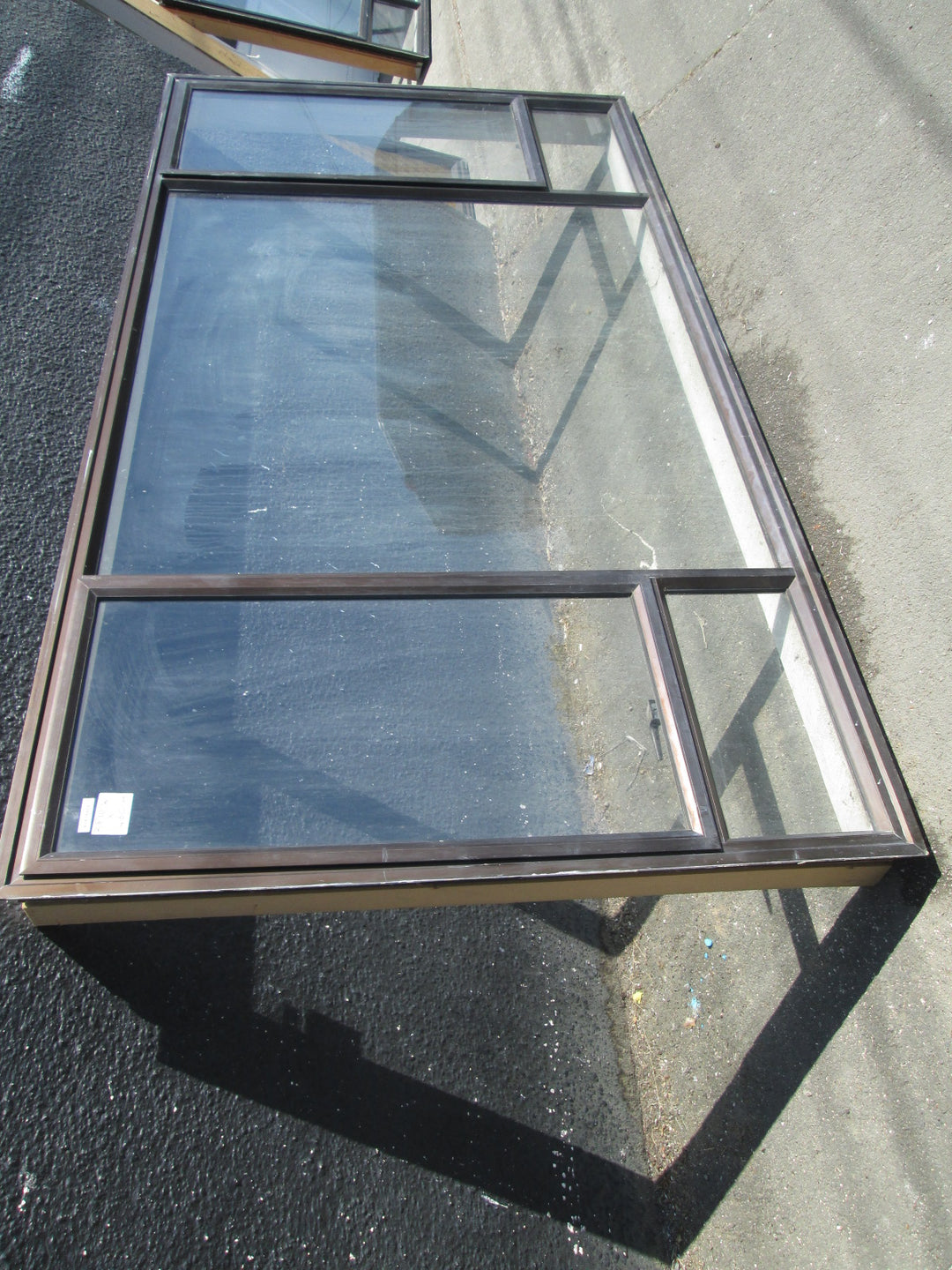 5 Lite Brown Aluminum Window with 2 Opening Lite and Picture Window 1460H x 2810W