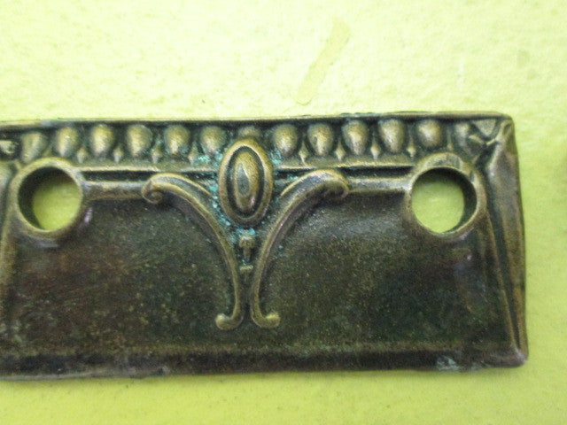 Rectangle Ornate Brass Pull Handles