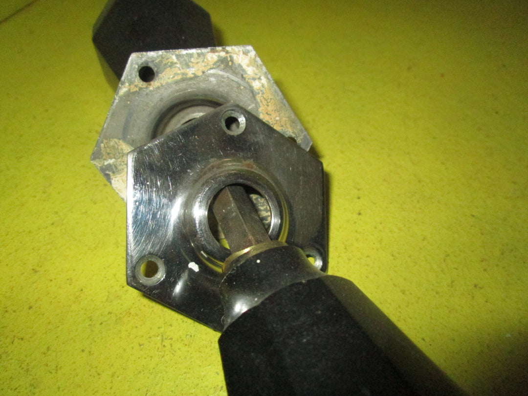Bakelite Vortex Hexagonal Handle with Chrome Door Plates 68H x 40D/Plate 55D