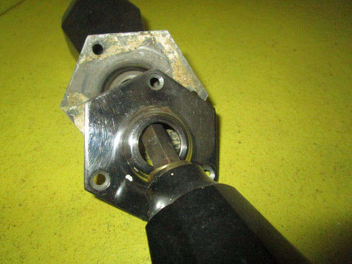 Bakelite Vortex Hexagonal Handle with Chrome Door Plates 68H x 40D/Plate 55D
