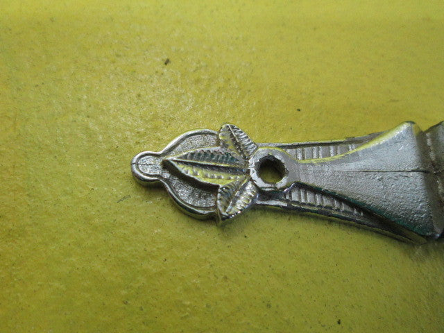 Vintage Chrome/Metal Pull Knob with Ornate Plates