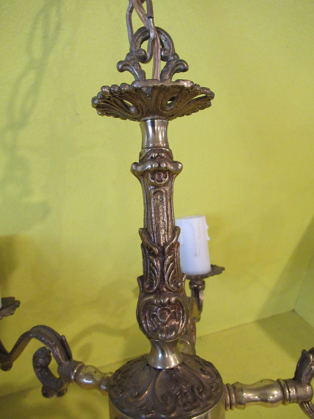Antique Brass 5 socket ceiling Light   500H x 500W