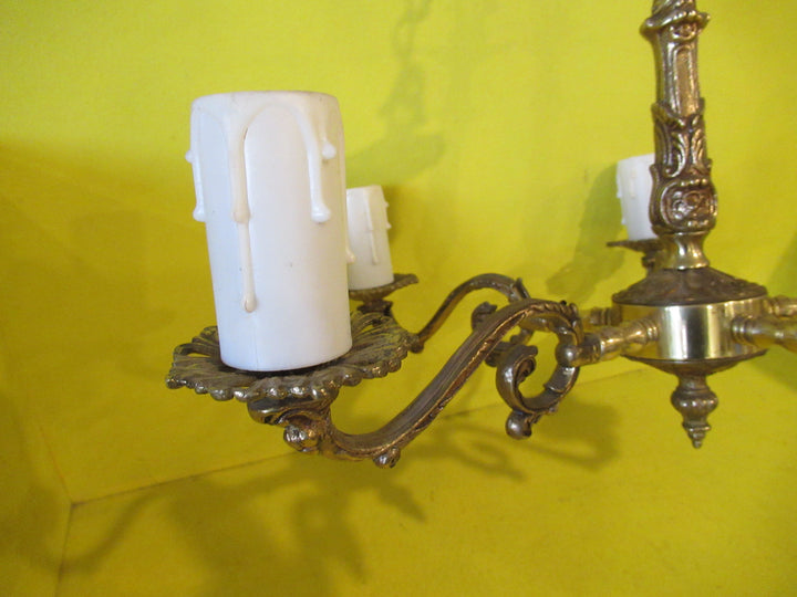 Antique Brass 5 socket ceiling Light   500H x 500W