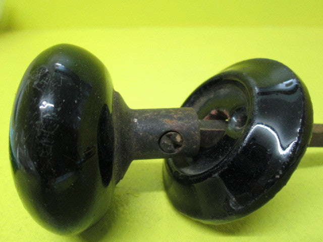 Black Porcelain Door Knob
