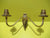 Retro Brass Effect Double Light Wall Sconce   170H x 210D x 290W