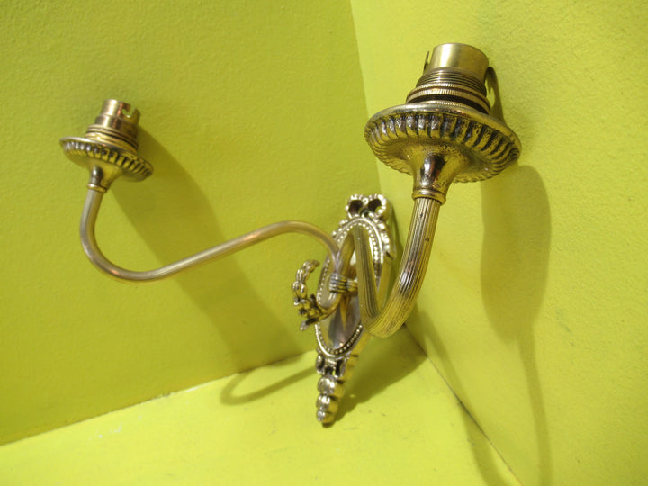 Retro Brass Effect Double Light Wall Sconce   170H x 210D x 290W