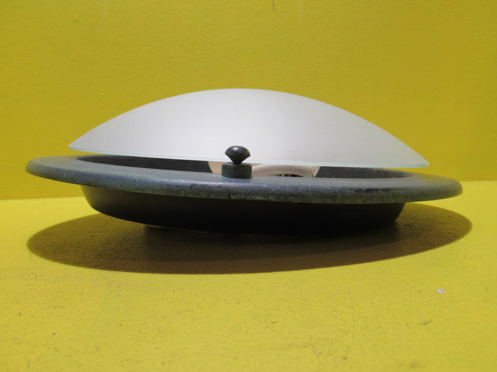 Modern Green Wall Light with Frosted Glass Dome   300 Dia x 85D