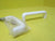 White Plastic Round Rectangle Pull Handles