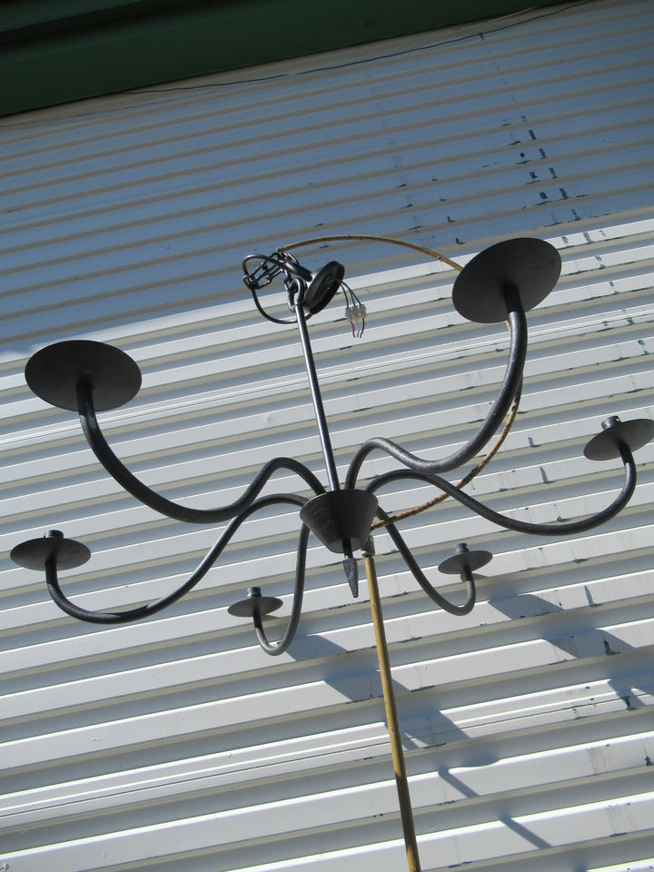 X-tra Large Black Gothic Style 6 socket Ceiling Light    920H x 850W