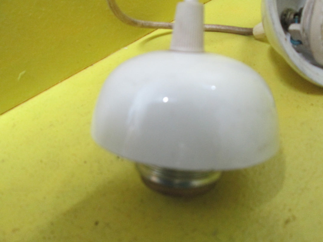 Vintage Porcelain Pendant Fitting 120D x 70H/Light Dome 90D x 90H