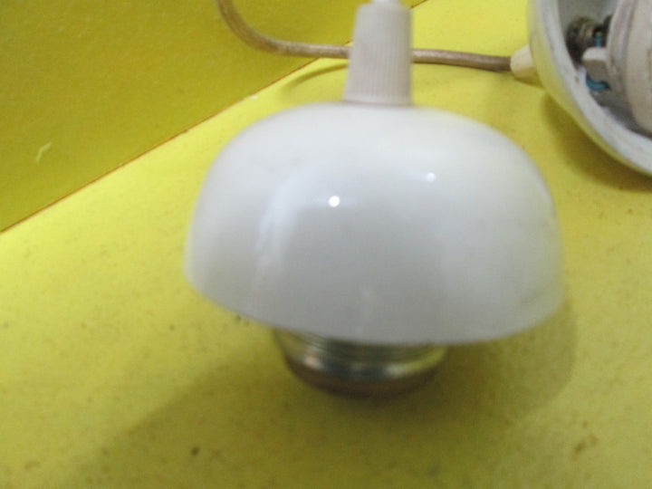 Vintage Porcelain Pendant Fitting 120D x 70H/Light Dome 90D x 90H