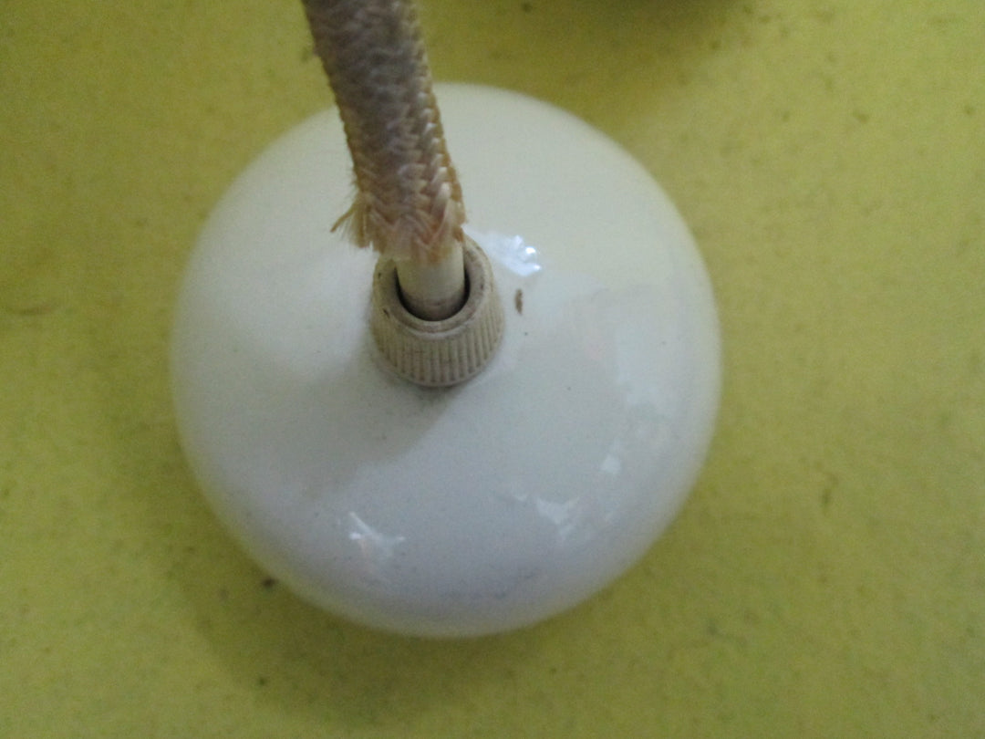 Vintage Porcelain Pendant Fitting 120D x 70H/Light Dome 90D x 90H