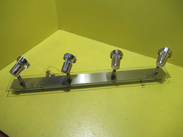 Modern Glass & Chrome Panel 3 & 4 light Spotlight    640L x 140H x 70W