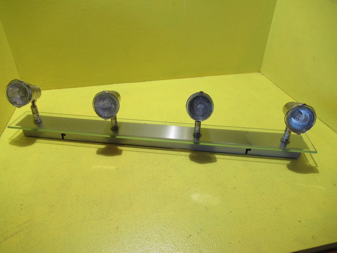 Modern Glass & Chrome Panel 3 & 4 light Spotlight    640L x 140H x 70W