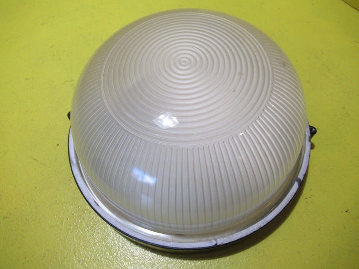 Black Industrial Domed Glass Outdoor Lights    260H x 260W x 120D