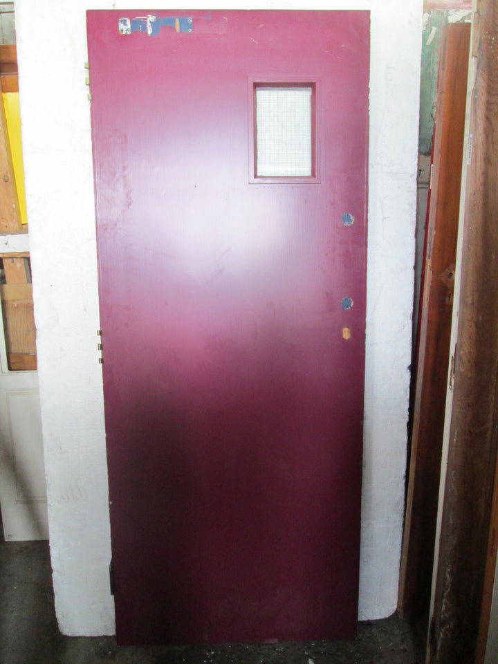 Purple Hollow Core Door with 1 Lite with Security Glass 1980H x 810W x 45D