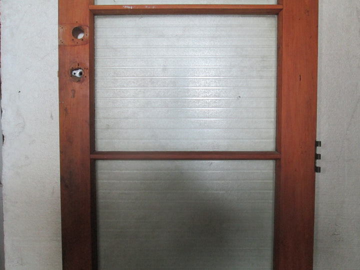 4 Lite Ribbon Glass Native Timber Door 1940H x 740W x 42D