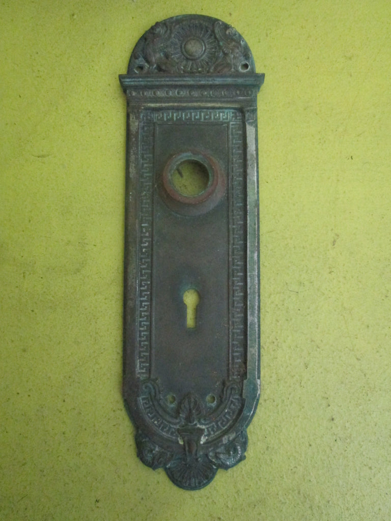 Bronze Ornate Door Plate with the Griffin Heading on the Plate