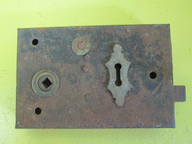 Victorian Rim Lock with Ornate Key hole surround