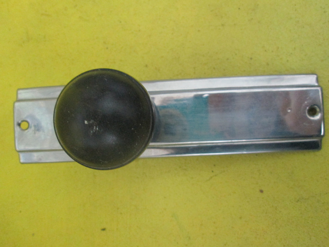 Art Deco Hallway Stepped Chrome Plate with Black Round Bakelite Handle 195L x 50W/45D x 60H