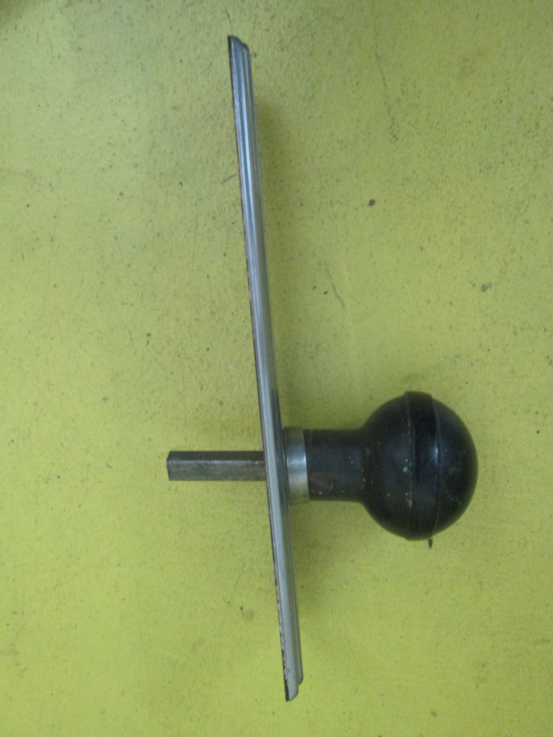 Art Deco Hallway Stepped Chrome Plate with Black Round Bakelite Handle 195L x 50W/45D x 60H