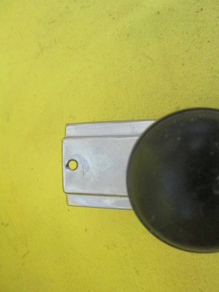 Art Deco Hallway Stepped Chrome Plate with Black Round Bakelite Handle 195L x 50W/45D x 60H