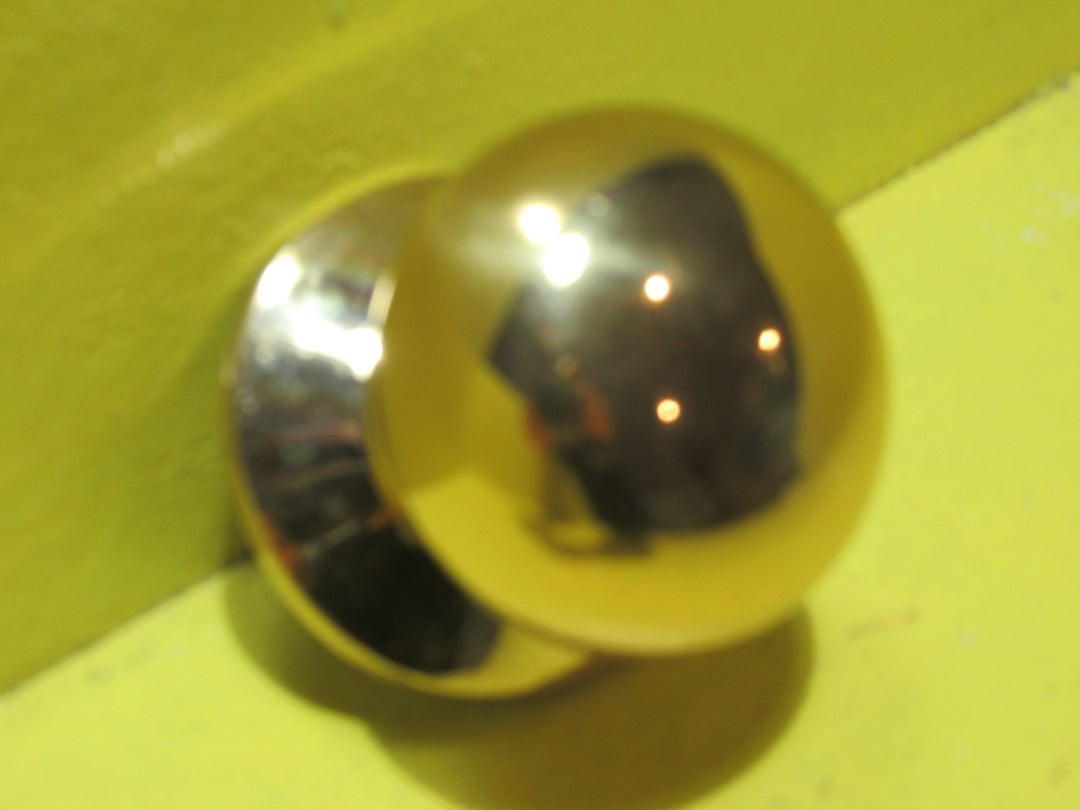 Polish Brass Effect Hallway Door Pull Knob 55D x 65H/Plate 65D