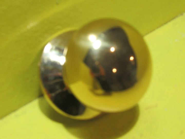 Polish Brass Effect Hallway Door Pull Knob 55D x 65H/Plate 65D