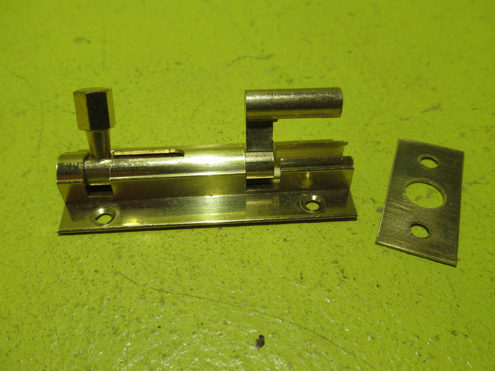 Solid Polished Brass Slide Bolt   60/125/180L x 25/37/35W x 20/10D